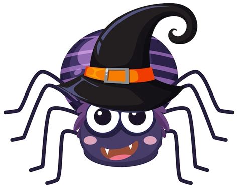 Premium Vector | Cute halloween spider cartoon on white background