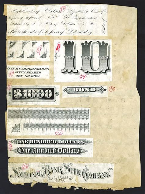 National Bank Note Company ca. 1860's Proof Vignette, Stamp and Design ...