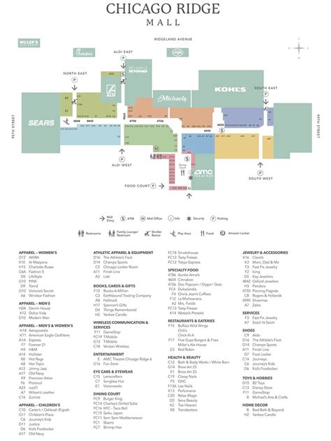 Chicago Ridge Mall Map 2024 - Abbie Annette