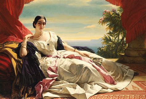 Portrait of Princess Leonilla Painting by Franz Xaver Winterhalter - Pixels