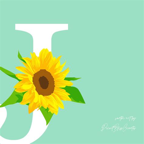 Alfabeto Sunflowers ..j | Sunflower Wallpaper, Letter J E1C