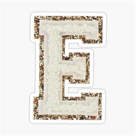 "Preppy White Varsity Letter E" by ktp100 | Redbubble | Les oeuvres, Artiste