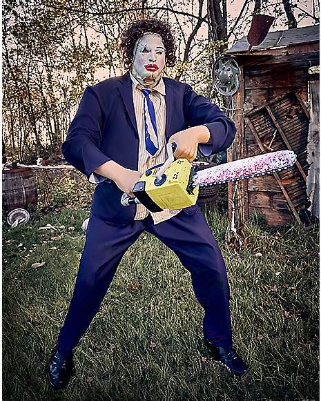 6 Ft Leatherface: Pretty Woman Mask Animatronic - The Texas Chainsaw Massacre - Spirithalloween.com