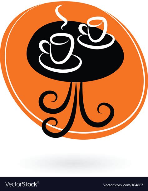 Coffee table logo Royalty Free Vector Image - VectorStock