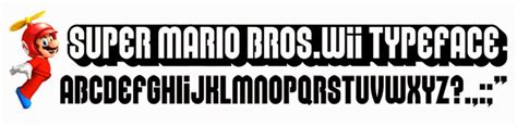 My Super Mario Boy: Super Mario Bros Wii Typeface Font