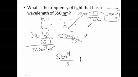 Light Worksheet Wavelength Frequency And Energy