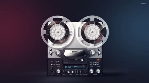 Old reel-to-reel tape recorder wallpaper - Digital Art wallpapers - #53644