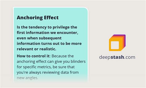 Anchoring Effect - Deepstash