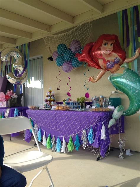 Ariel Birthday Party, Ariel Party, Mermaid Theme Birthday, Little Mermaid Birthday, 6th Birthday ...