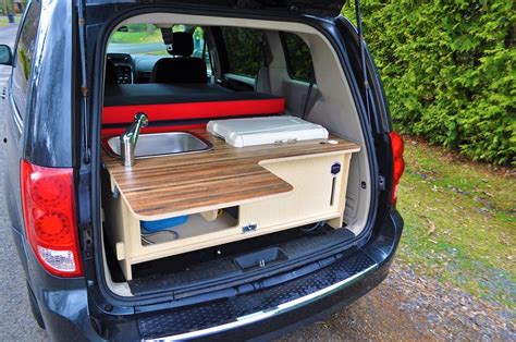 Camper van conversion kit from Freeway Camper Kit shown in Natural wood ...