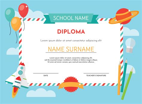 Free Editable Kindergarten Diploma Templates