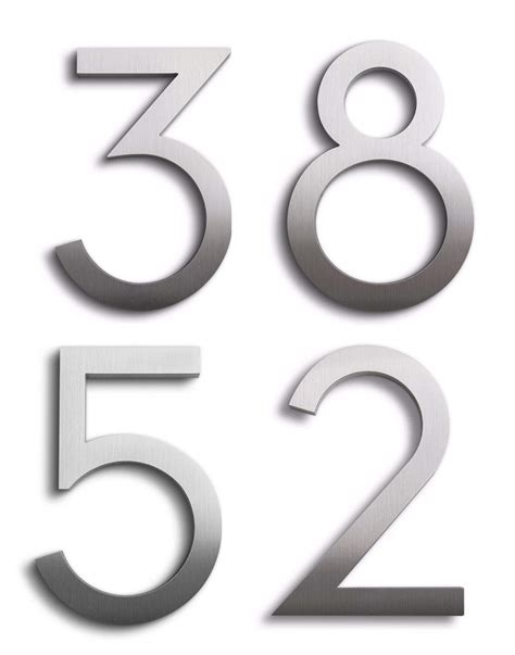 Buy Modern House Numbers Aluminum Modern Font Set of Four 4 inch ...