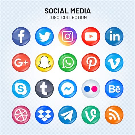 Logos de redes sociales | Vector Premium