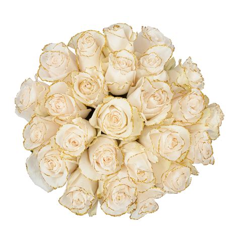 White Roses with Gold Glitter | Premium Wholesale Flowers | Free ...