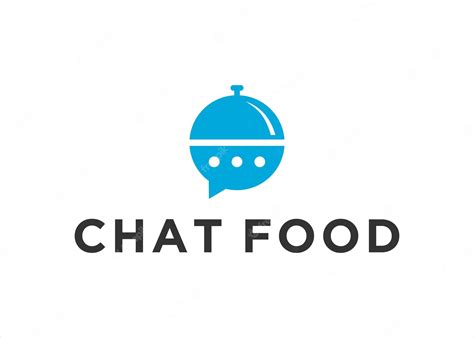 Premium Vector | Chat food logo design vector template