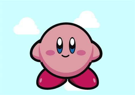 Kirby jumping by Lain444 on DeviantArt