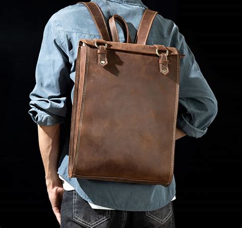 Handmade Vintage Leather Laptop Bag Backpack - Timeless Style ...