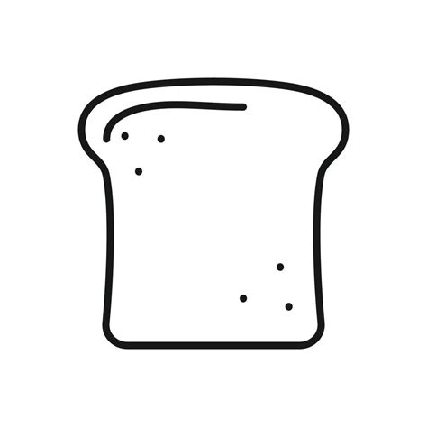 Editable Icon of Bread Slice, Vector illustration isolated on white ...