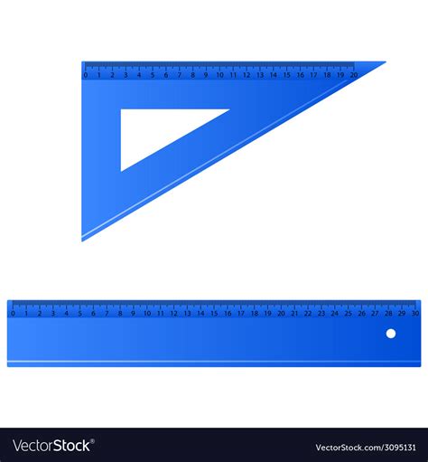 Blue ruler Royalty Free Vector Image - VectorStock