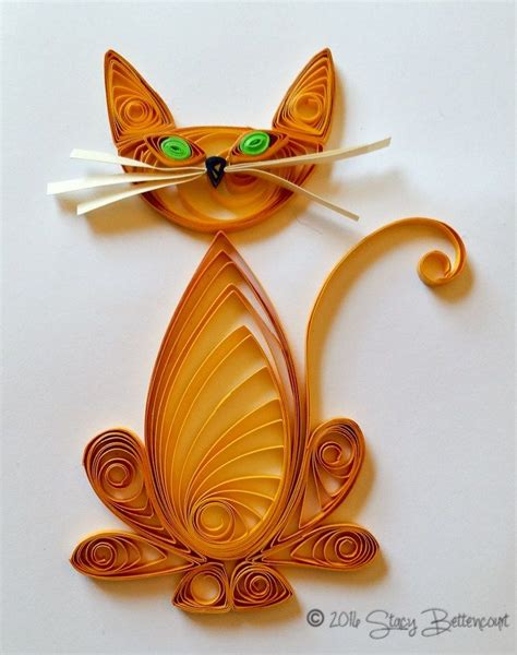 Quilled Orange Tabby Cat | Quilling cat, Quilling designs, Quilling patterns