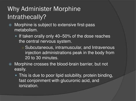 PPT - Intrathecal Delivery of Morphine PowerPoint Presentation, free download - ID:3739189