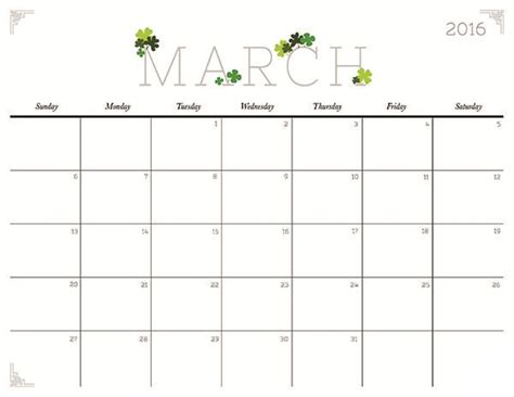 Download Free March Month 2016 Printable Calendar | Printable Calendar Templates