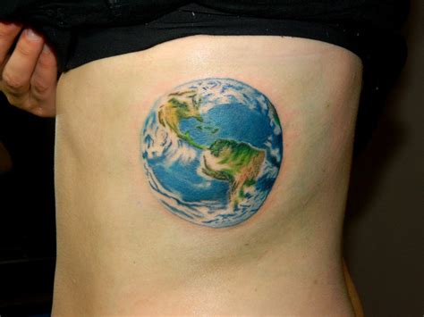 Awesome small earth tattoo