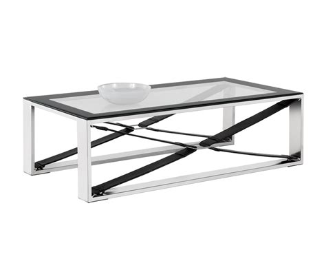 MAVIS COFFEE TABLE - BLACK LEATHER | Leather coffee table, Contemporary coffee table, Coffee table