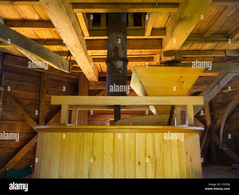 Wooden gears inside windmill hi-res stock photography and images - Alamy