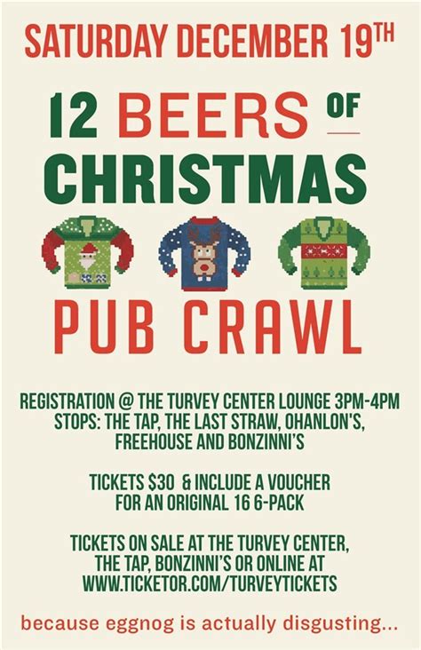 The 12 Beers of Christmas Pub Crawl - Information