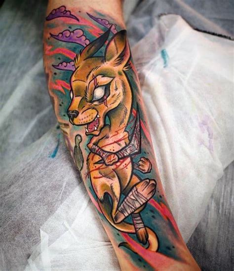 50 Kangaroo Tattoo Designs For Men - Australian Animal Ideas