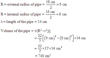 heyy how do u find the volume of a pipe its kinda urgent HELP - Maths - Surface Areas and ...