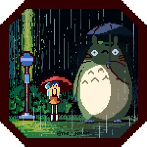 My Neighbour Totoro. Second pixel art. This time with the pointers from ...