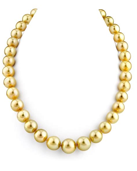 Buy 11-13mm Golden South Sea Pearl Necklace for $ 6,999 - The Pearl Source