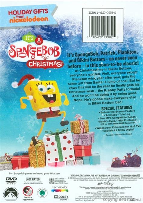 SpongeBob SquarePants: It's A SpongeBob Christmas! (Repackage) (DVD ...