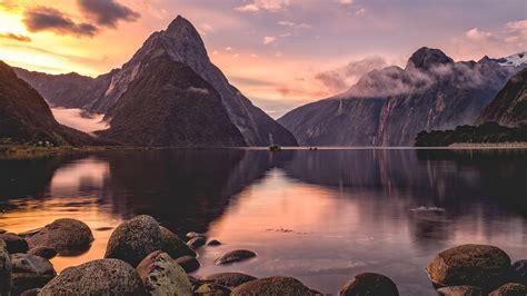 1920x1080 Milford Sound Sunset New Zealand Laptop Full HD 1080P HD 4k Wallpapers, Images ...