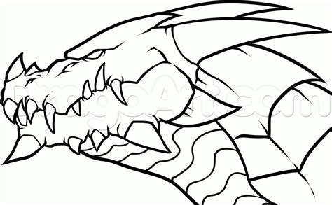 Simple Dragon Drawing, Dragon Head Drawing, Easy Dragon Drawings, Scary Drawings, Dragon Artwork ...