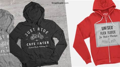 Zipper Hoodie Mockup Templates [FREE & PAID] - Graphic Pie