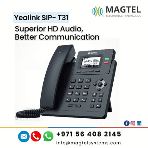 Check out the Yealink T31P SIP IP Phone from Magtel Systems! - the perfect choice for superior ...