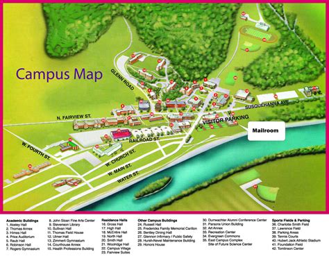 Lock Haven University Campus Map | Printable Templates Free