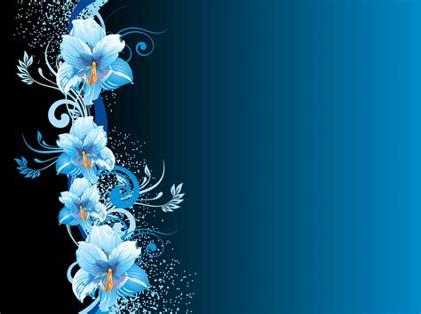 Blue Flowers Background Vector Art & Graphics | freevector.com