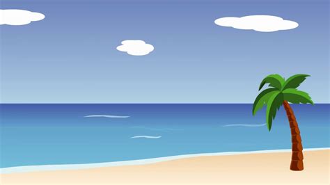 Cartoon Beach Scene Clip Art