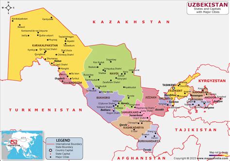 Uzbekistan Map | HD Political Map of Uzbekistan