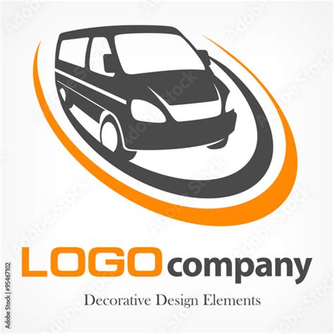 "Van logotype on white, design element, illustration" Stock photo and royalty-free images on ...