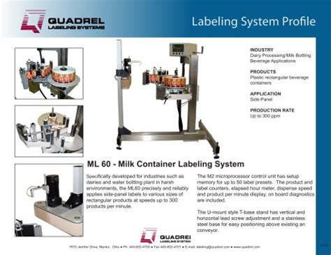 All Quadrel Labeling Systems catalogs and technical brochures