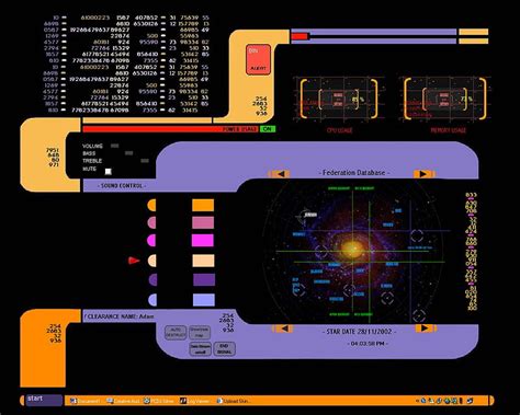 U.S.S. Enterprise Dashboard, computer, star trek, computer screen ...