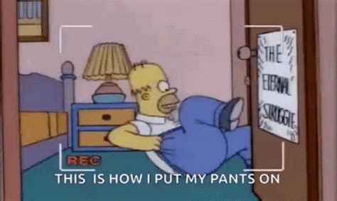 Homer Pants GIF - Homer Pants Stuck - Discover & Share GIFs