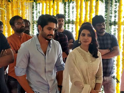 Naga Chaitanya and Samantha Movie Launch Photos