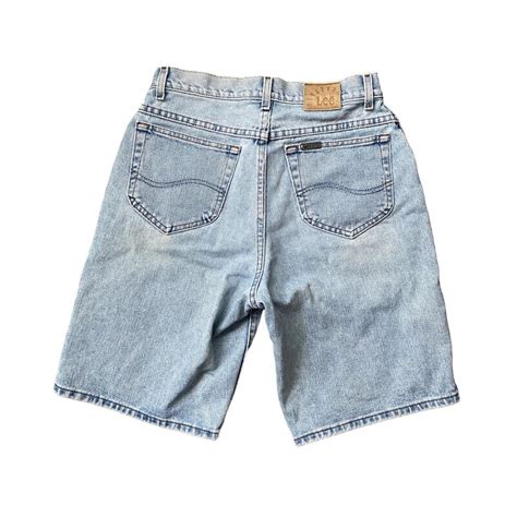 Vintage Lee shorts 🧚🏽 - light wash denim - mid rise -... - Depop