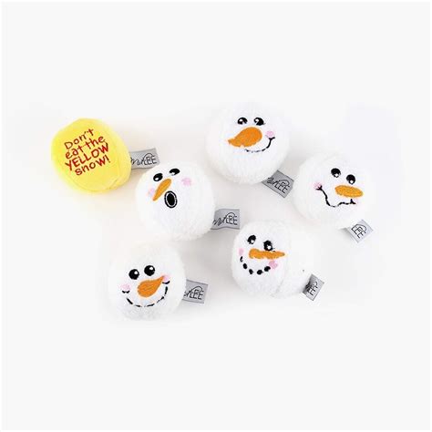 Snowball Fight Plush Dog Toy